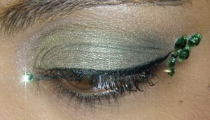 St. Patrick"s Day Makeup Looking Down